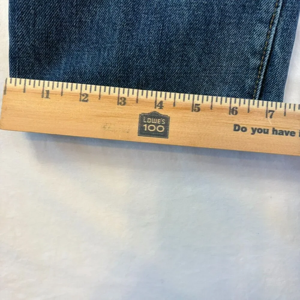 Vtg Abercrombie Kids Kilburn Low Rise Boot Cut Distressed Denim Jeans Sz 10 Reg